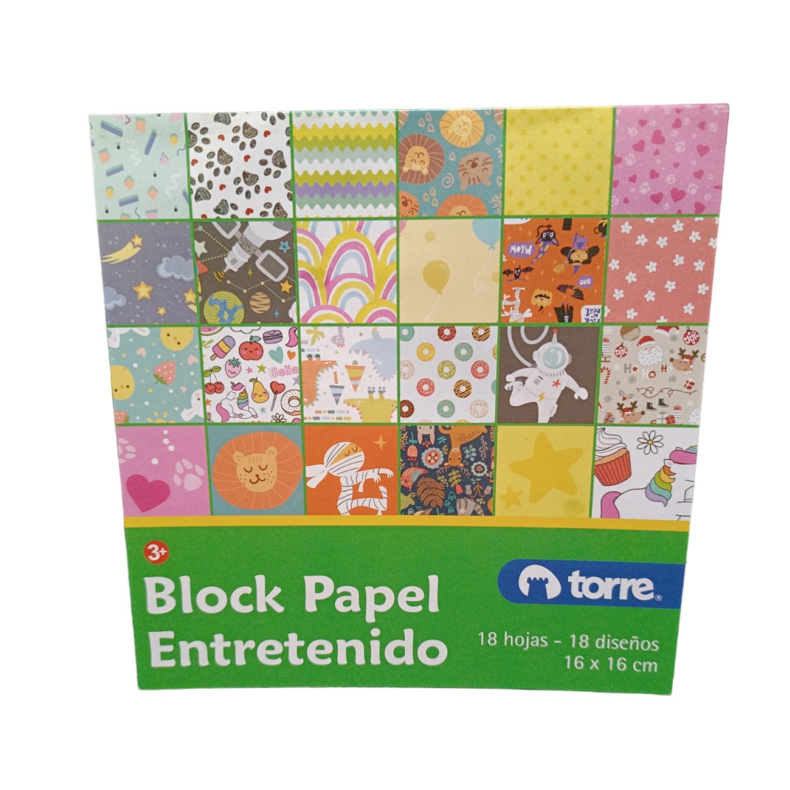 Block papel entretenido torre 16x16 18 diseños