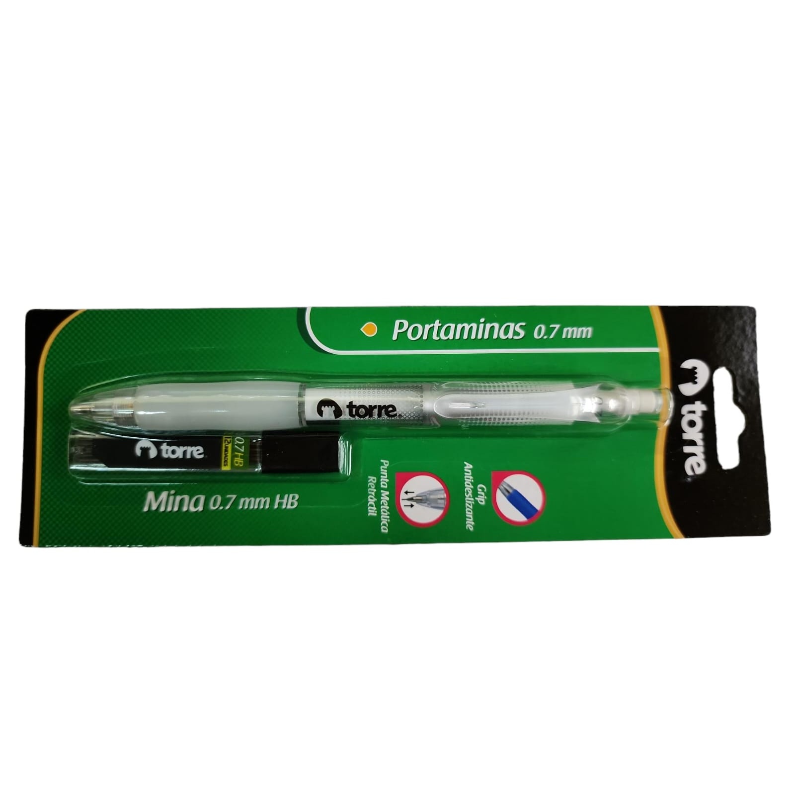 Kit Portaminas 0,7mm Azul Y Blanco Con 12 Minas Torre