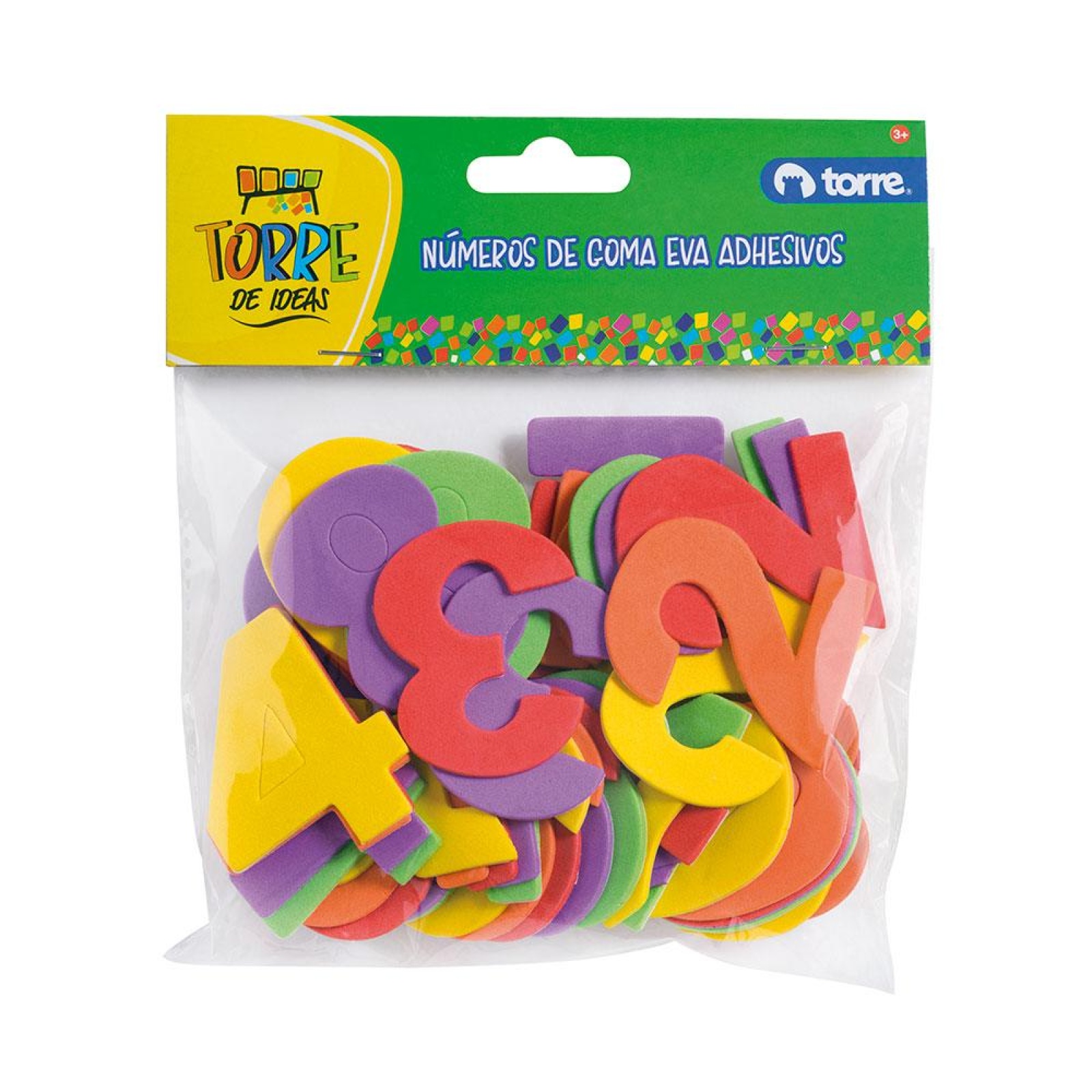 NUMEROS ADHESIVOS DE GOMA EVA-TORRE
