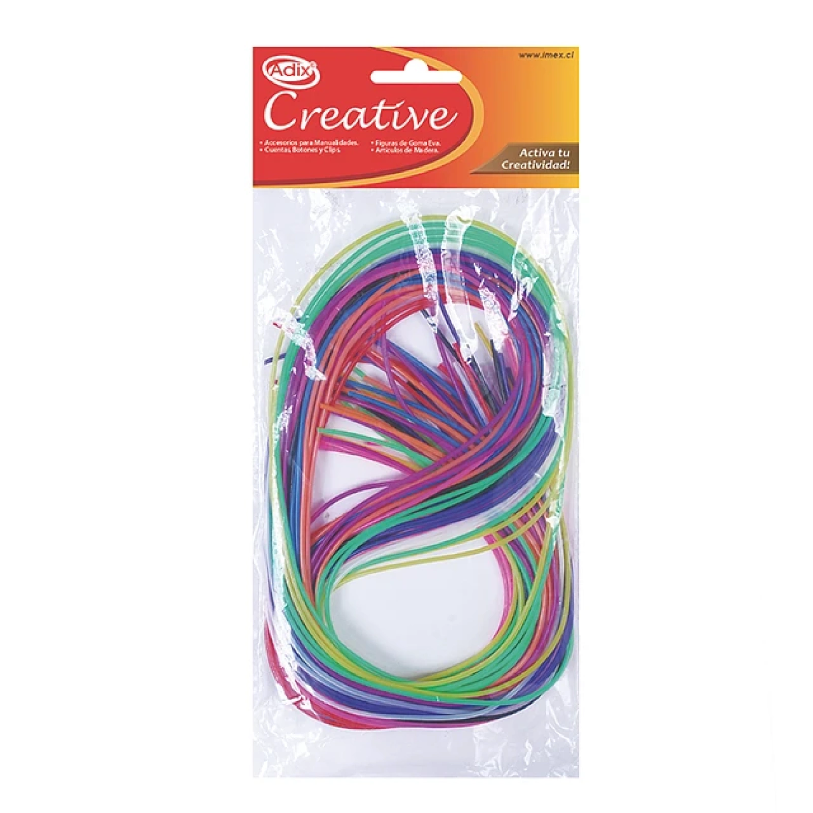 CORDEL PLASTICO 80cm SURTIDO-CREATIVE