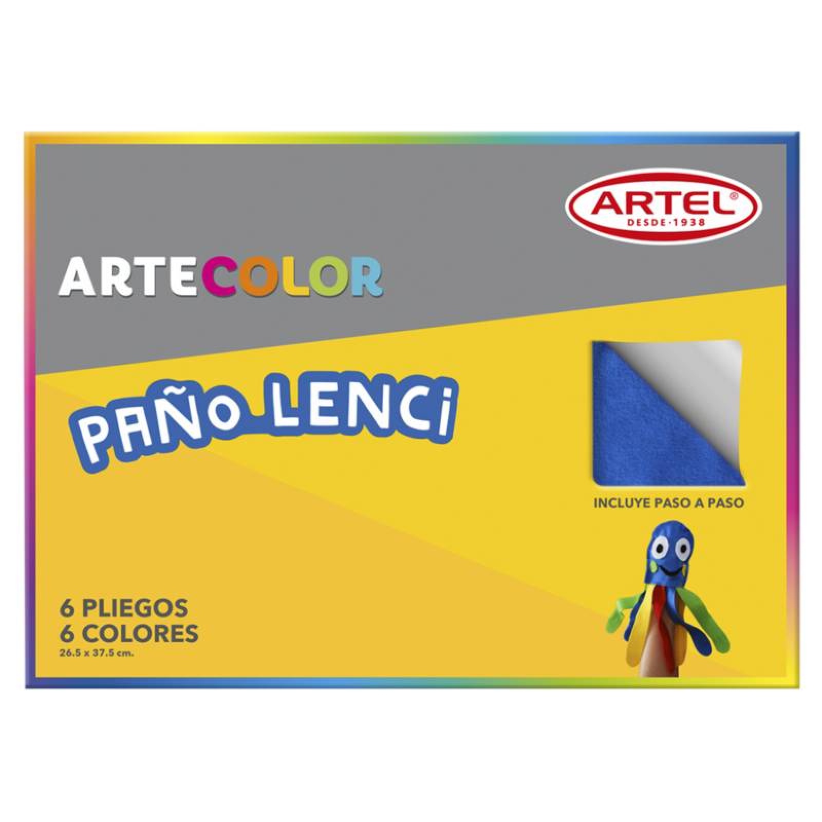 ARTECOLOR PAÑO LENCI 6 COLOLORES 20X30cm