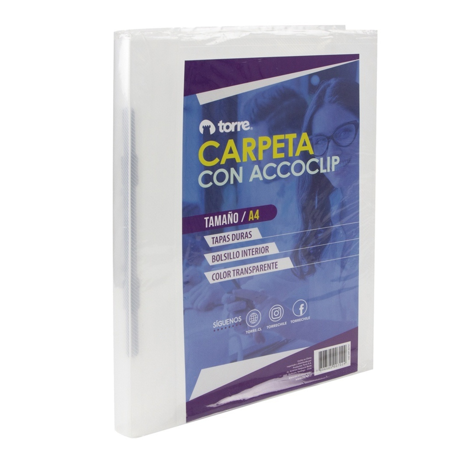 CARPETA A4 CON ACCOCLIP TORRE