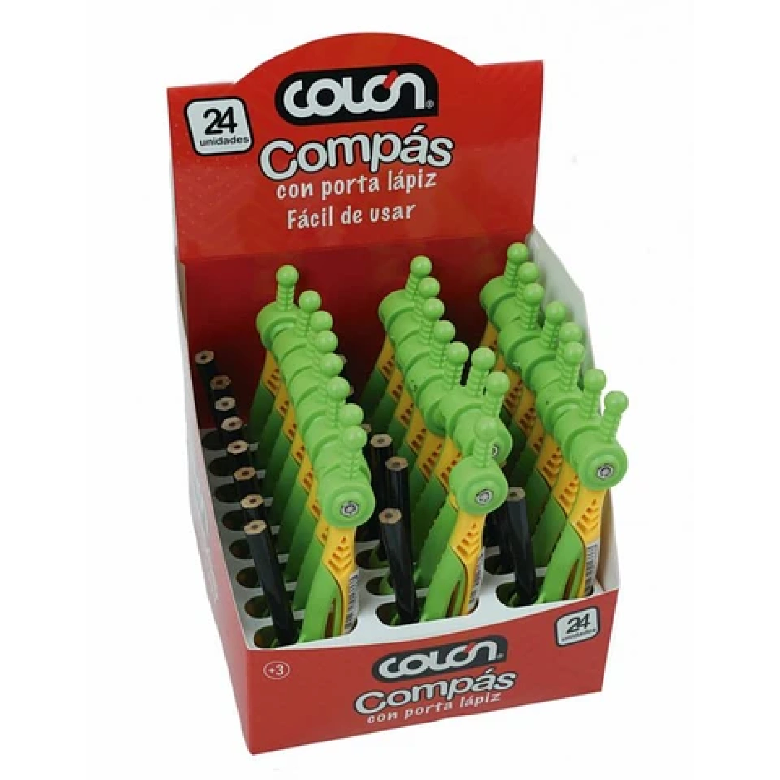 COMPAS CON PORTA LAPIZ (BOX) COLON