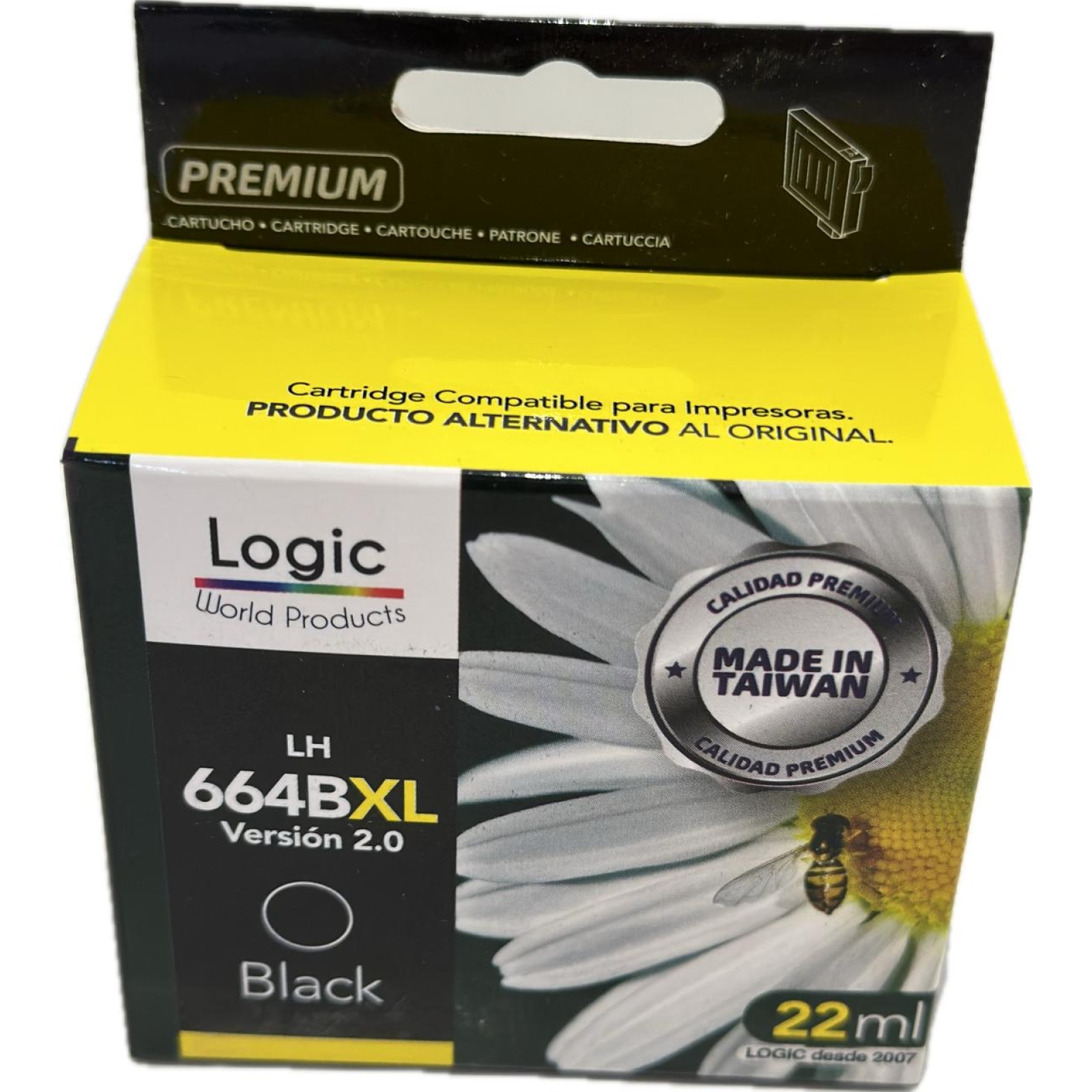 CARTUCHO LOGIC LH664 XL NEGRO VERSION 2.0