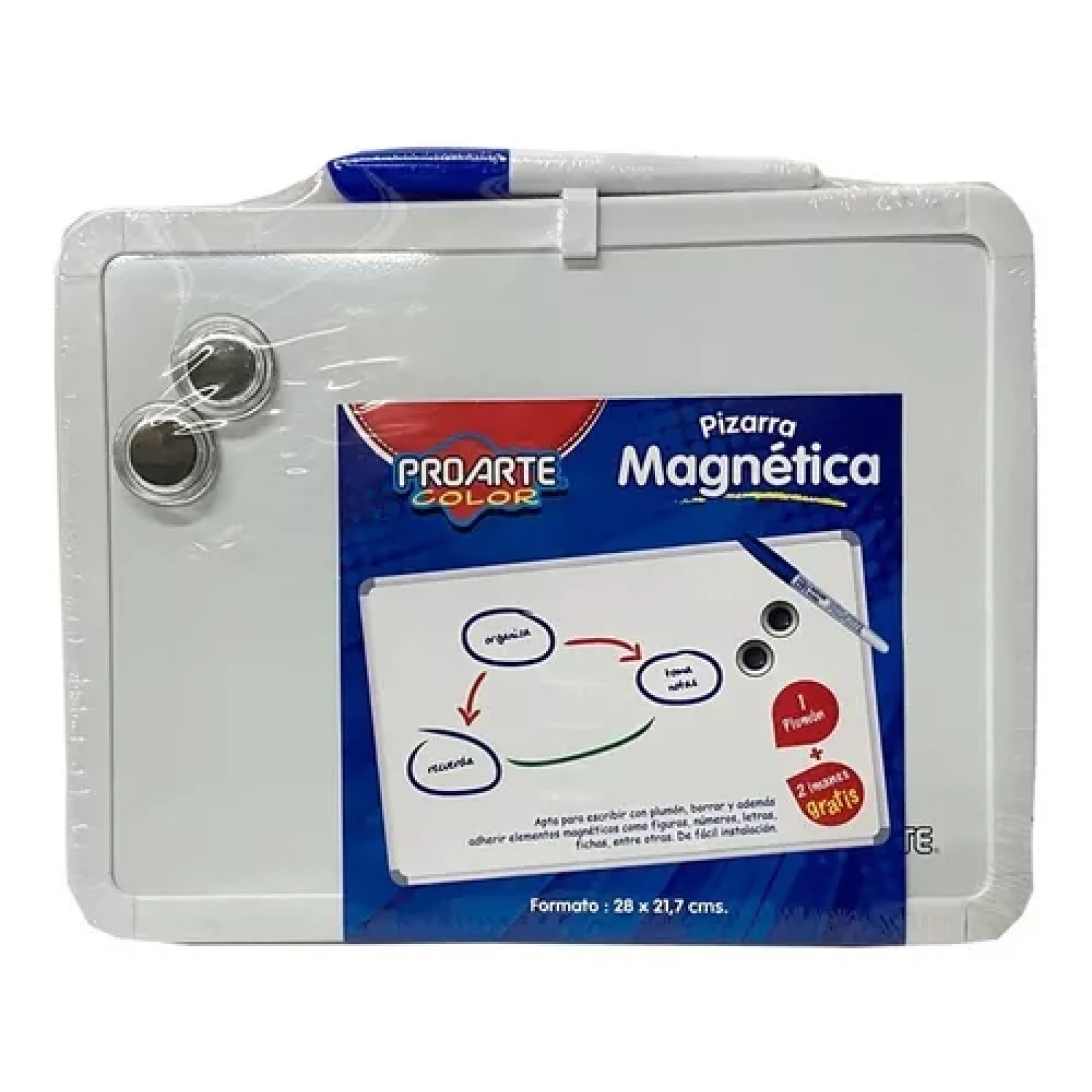 PIZARRA BLANCA MAGNETICA  + PLUMON + IMANES