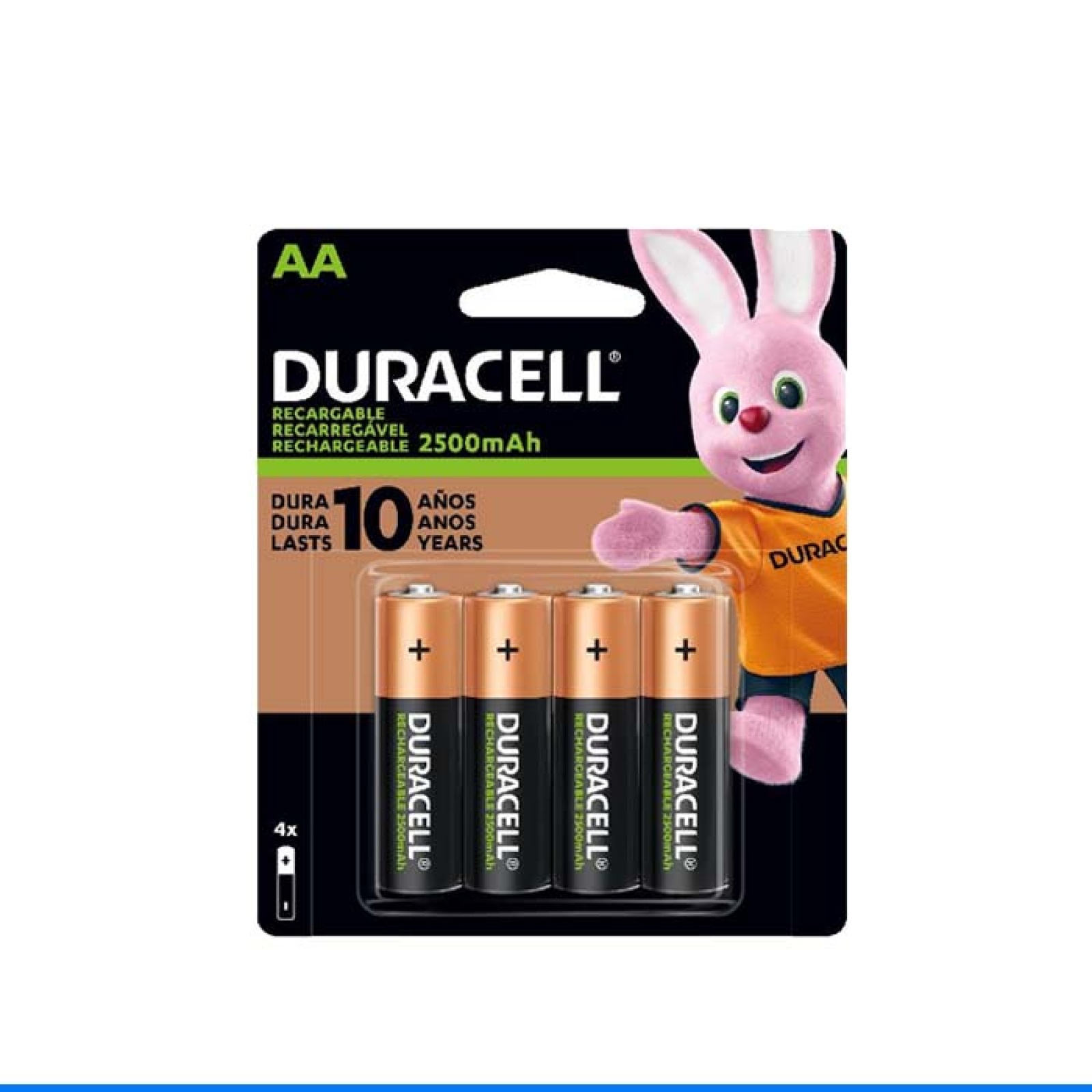 PILA RECARGABLE AA X 4 DURACELL 2500 MAH – RT Insumos Digitales