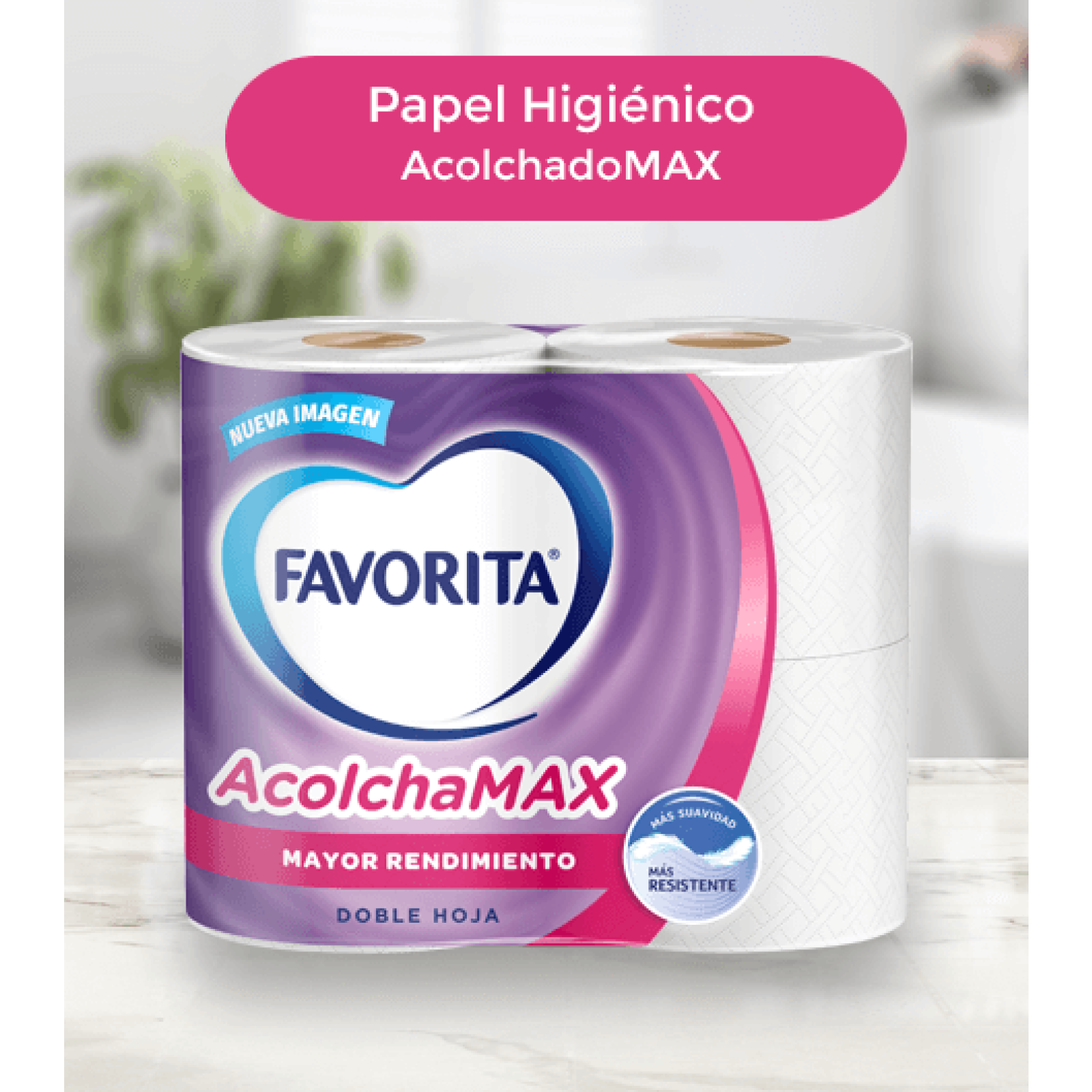 P. HIGIENICO  ACOLCHAMAX DOBLE HOJA 4U/35M FAVORITA