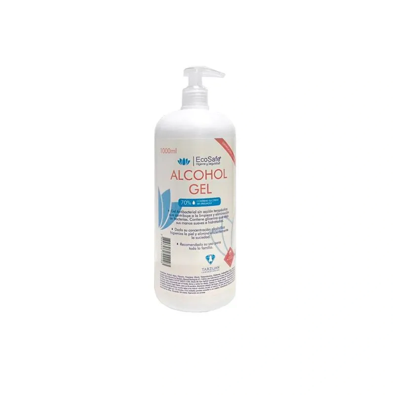ALCOHOL GEL / GLICERINA / ECOSAFE / 1 LT