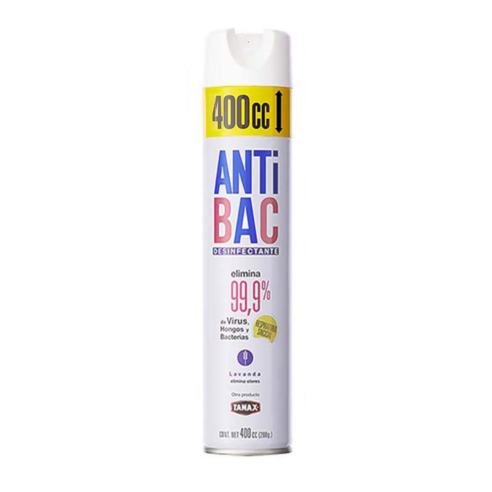 ANTIBAC / DESINFECTANTE / SPRAY / LAVANDA/ 400CC / TANAX